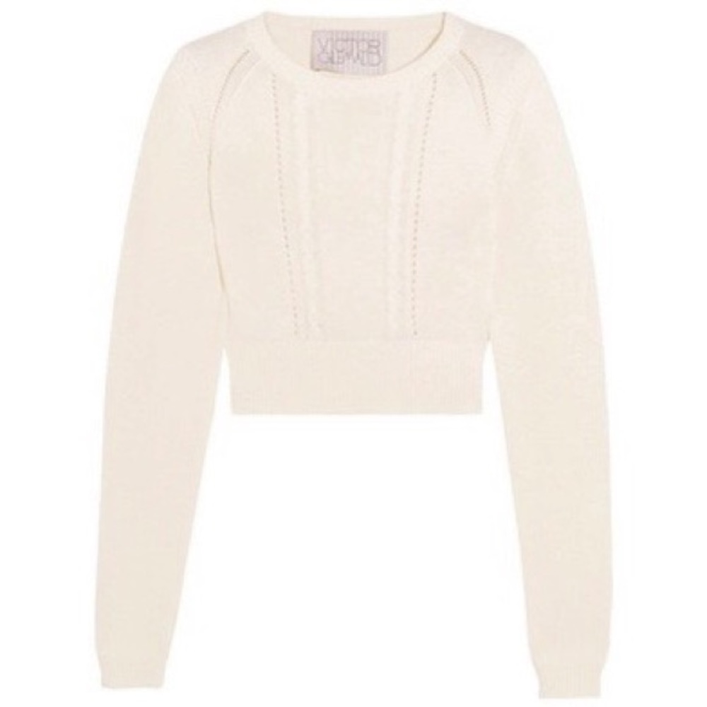 Victor Glemaud Cream Cut Out Knit Top